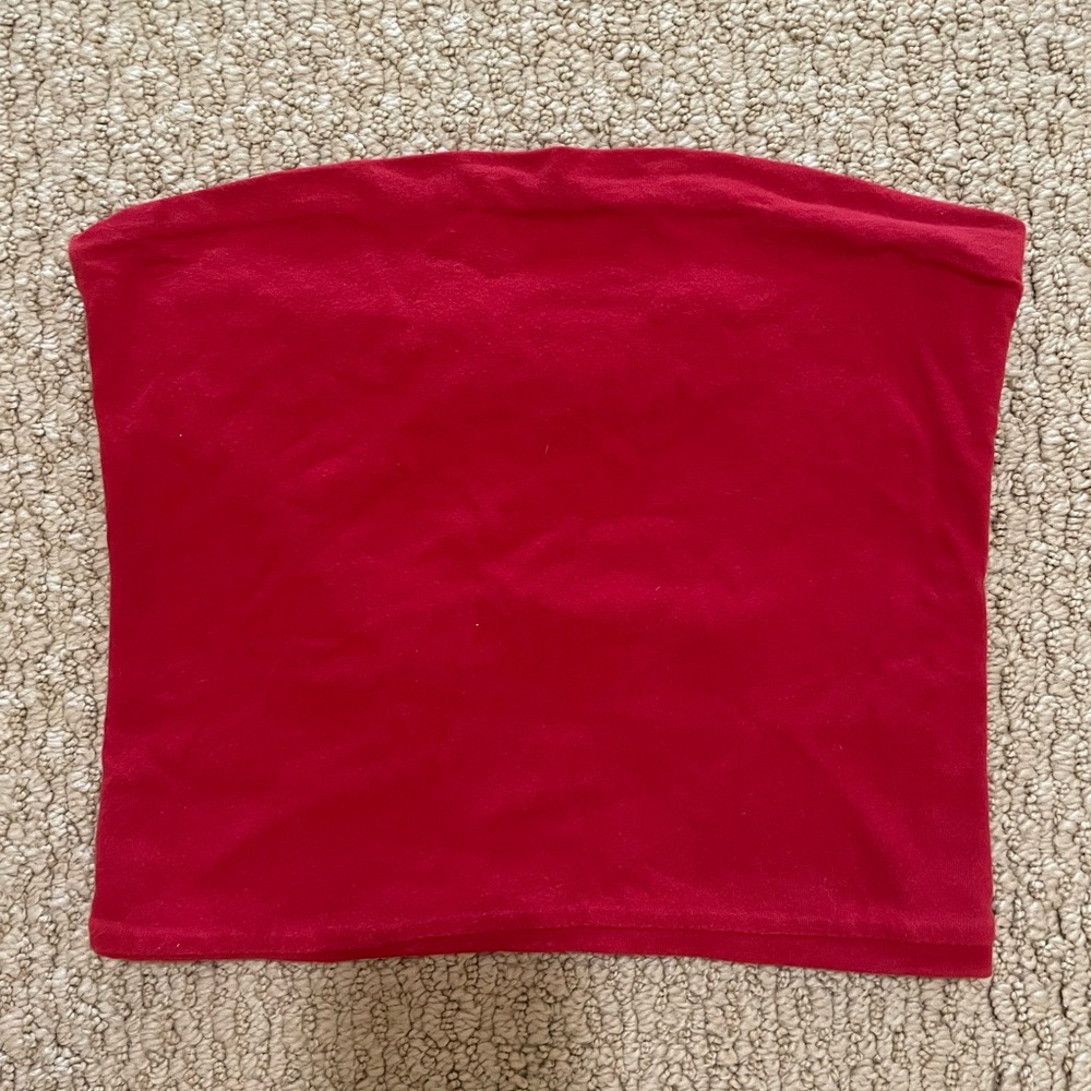 Red tube top